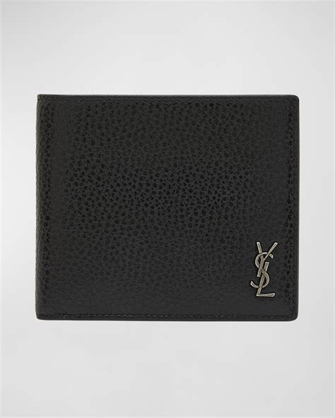 ysl pebbled leather wallet|Saint Laurent Men's YSL Pebbled Leather Wallet .